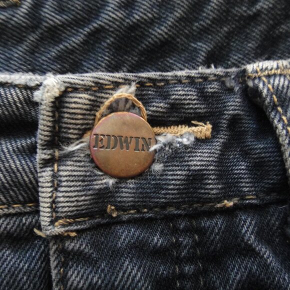 Edwin Jeans Men's Denim Blue Jeans Sz 29 x 30.5 Distressed Wear - Picture 11 of 15